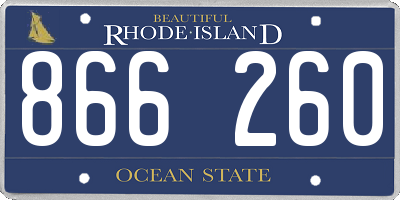 RI license plate 866260