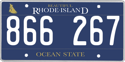 RI license plate 866267