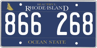 RI license plate 866268