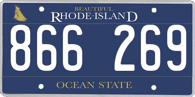 RI license plate 866269