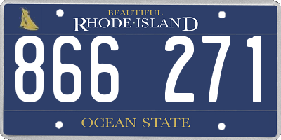 RI license plate 866271
