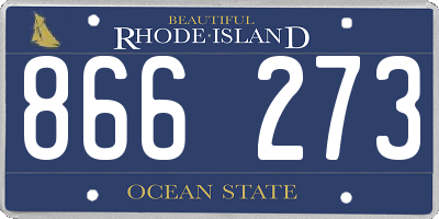 RI license plate 866273