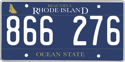 RI license plate 866276