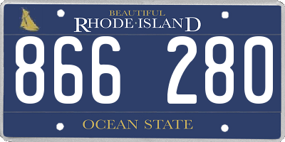 RI license plate 866280