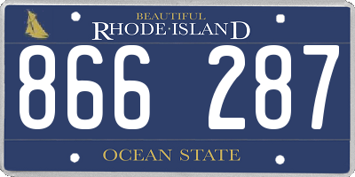 RI license plate 866287