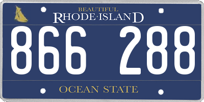 RI license plate 866288
