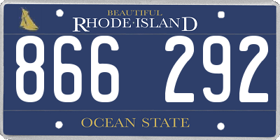 RI license plate 866292