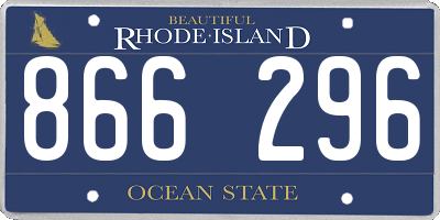 RI license plate 866296