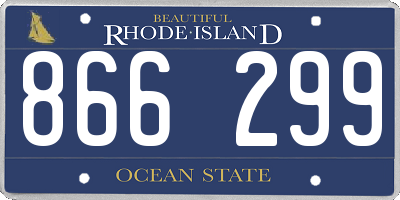 RI license plate 866299