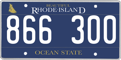 RI license plate 866300