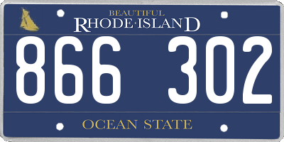 RI license plate 866302