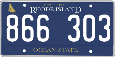 RI license plate 866303