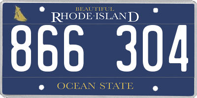 RI license plate 866304