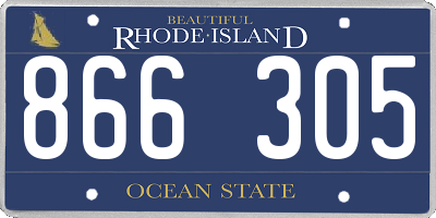 RI license plate 866305