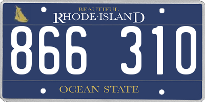 RI license plate 866310