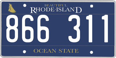 RI license plate 866311