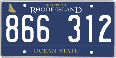 RI license plate 866312
