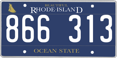 RI license plate 866313