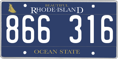 RI license plate 866316