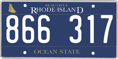 RI license plate 866317