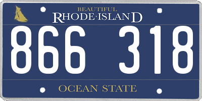 RI license plate 866318
