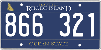 RI license plate 866321
