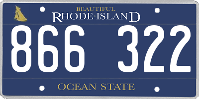 RI license plate 866322