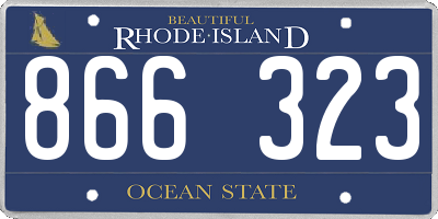 RI license plate 866323