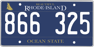 RI license plate 866325