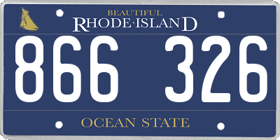 RI license plate 866326