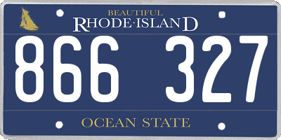 RI license plate 866327