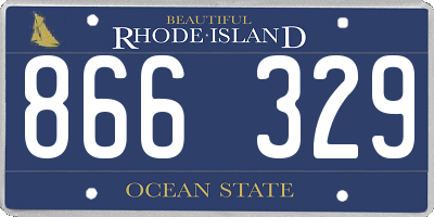 RI license plate 866329
