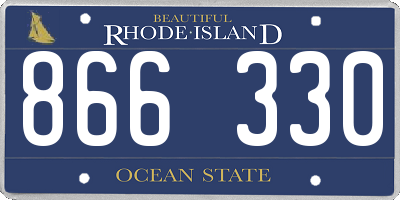 RI license plate 866330