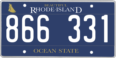 RI license plate 866331