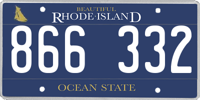 RI license plate 866332
