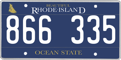 RI license plate 866335