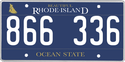 RI license plate 866336