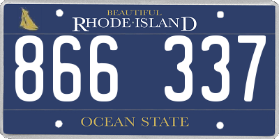 RI license plate 866337