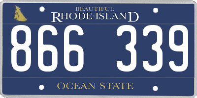 RI license plate 866339