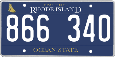 RI license plate 866340