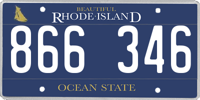 RI license plate 866346