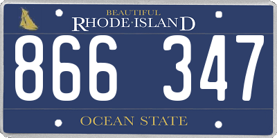 RI license plate 866347