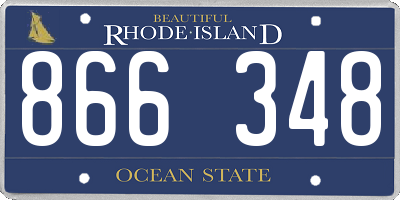 RI license plate 866348