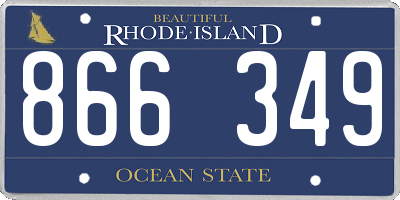 RI license plate 866349
