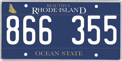 RI license plate 866355