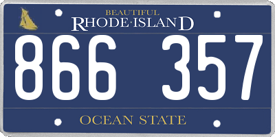 RI license plate 866357