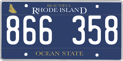 RI license plate 866358