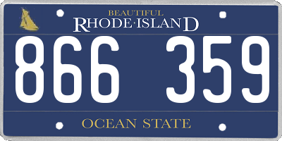 RI license plate 866359
