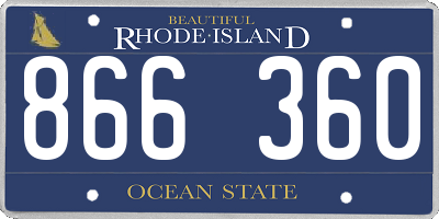 RI license plate 866360