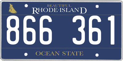 RI license plate 866361